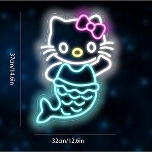 Like New with box Hello Kitty Mermaid Neon Light.